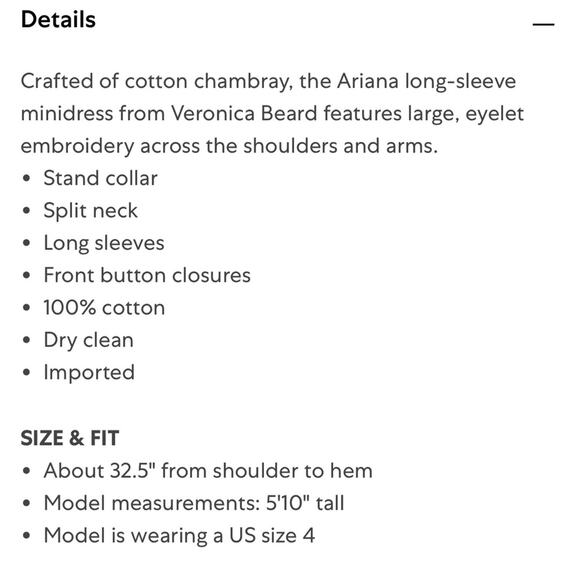 Veronica Beard Ariana Cotton Chambray Tiered Mini Dress - Picture 2 of 6